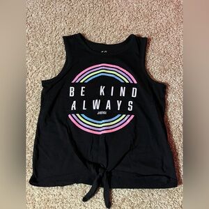 Black “ Be Kind Always “ Tank with bow infront.